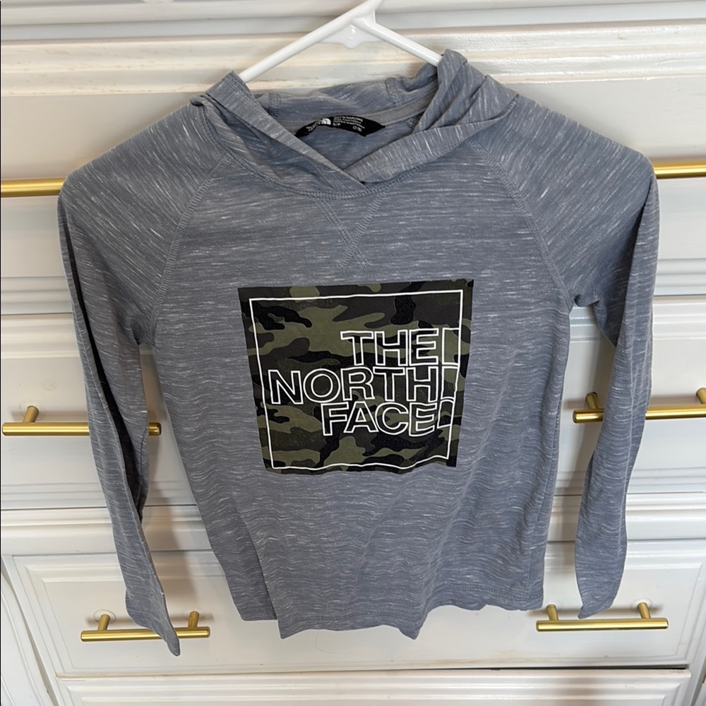The North Face Kids Gray Camo Logo Hoodie